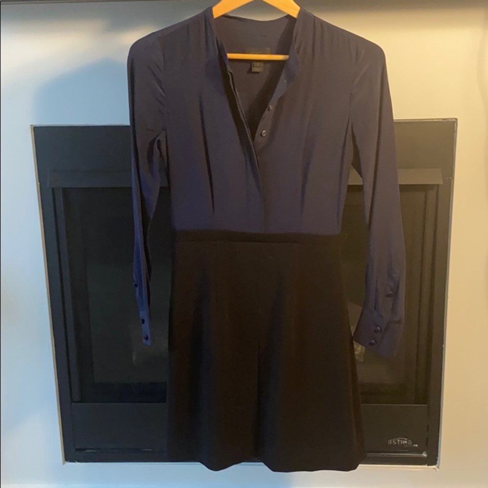 JCrew navy and black dress